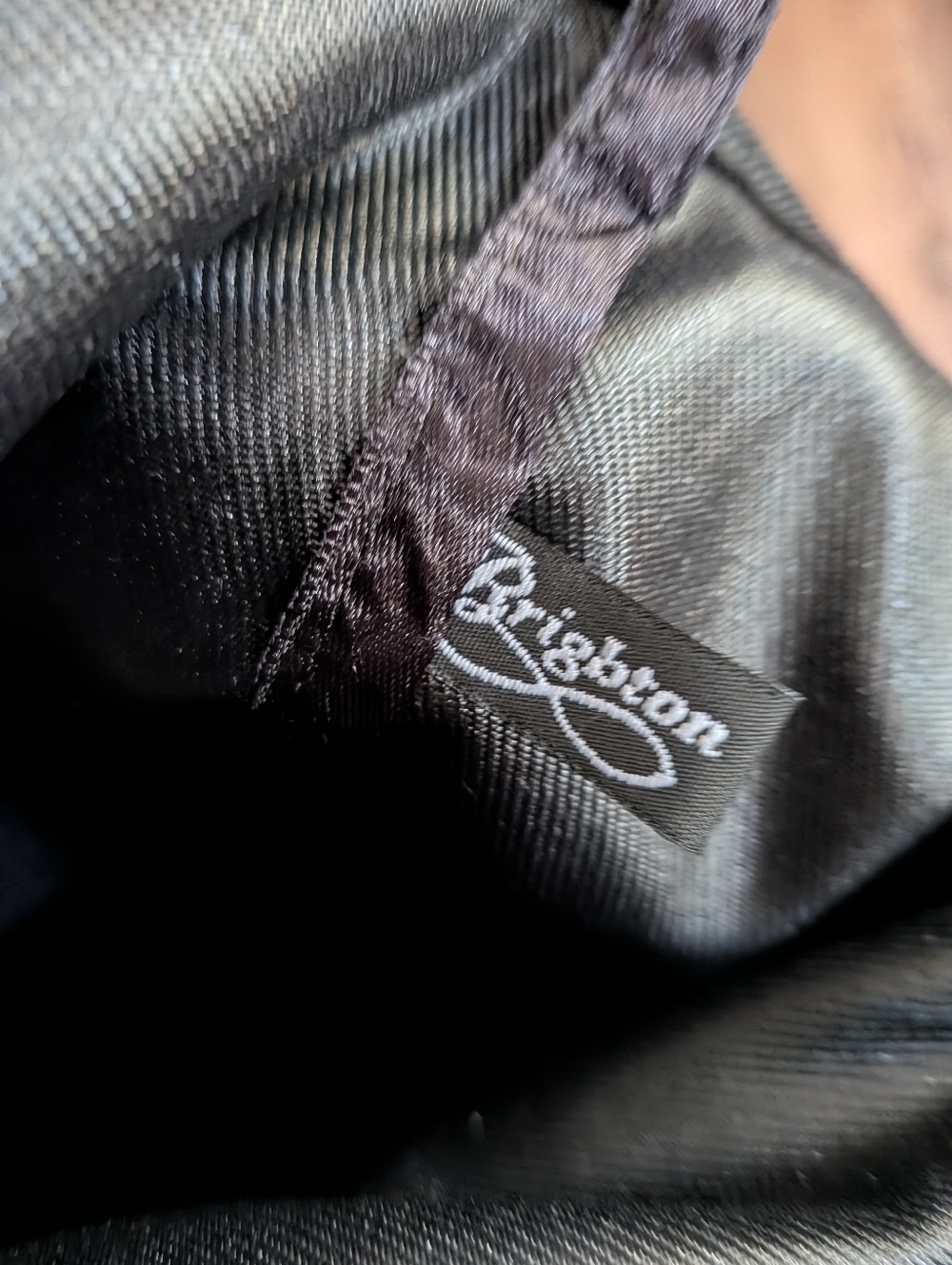 Brighton Large Black Nylon Tote with Woven Leather Heart Detail - Picture 6 of 9